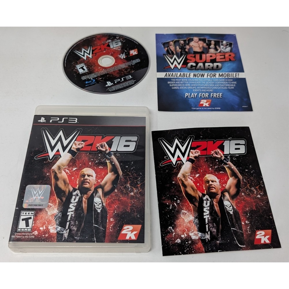 WWE 2K16 (2015) - Sony PlayStation 3 PS3‎ - Complete With Manual - Tested CIB